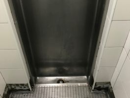 A Urinal After a Steam Clean
