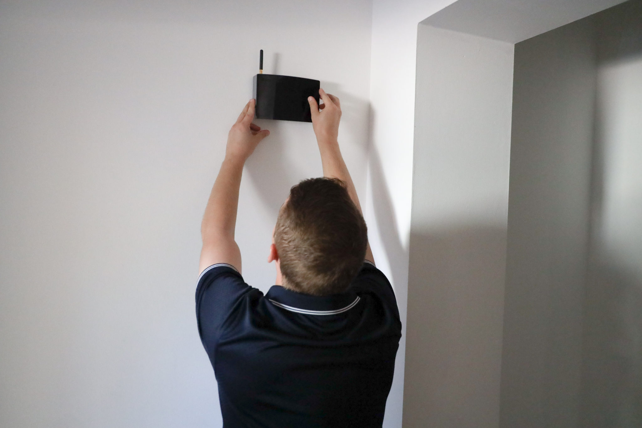 Installing SMART Digital Pest Control at commercial premises in Newcastle